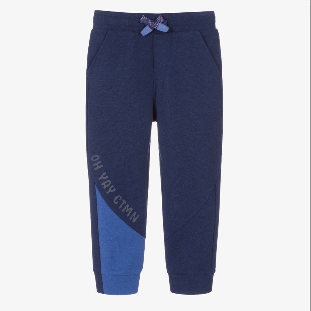 Catimini Boys Blue Cotton Joggers Size 12